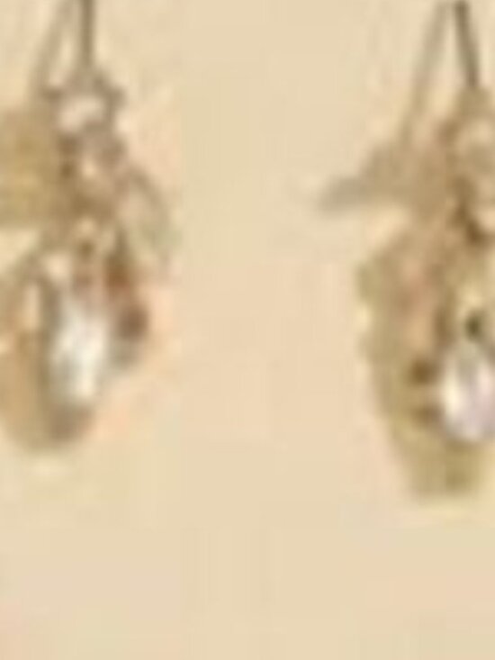Jewelry - Golden Tree Leaf Shaped Glass Earrings Necklace For Pa Dainty